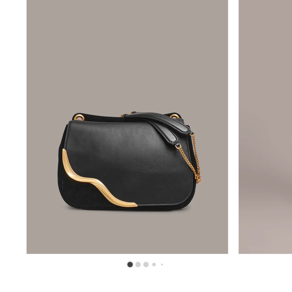 Donna Karan Malverne Crossbody - Black and Gold Bag